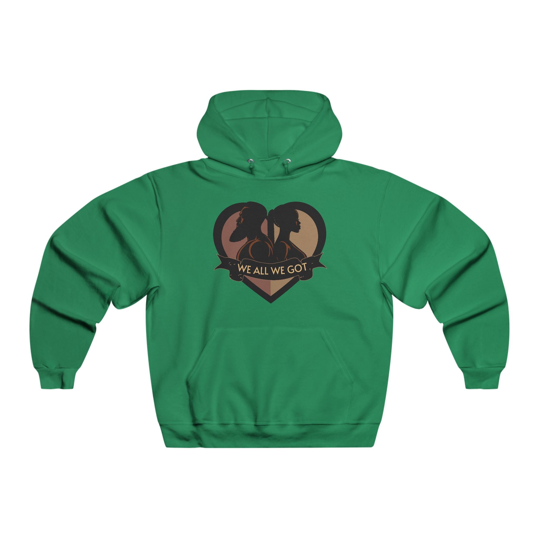 We All We Got Heart Hoodie — Silhouette Couple Graphic Sweatshirt