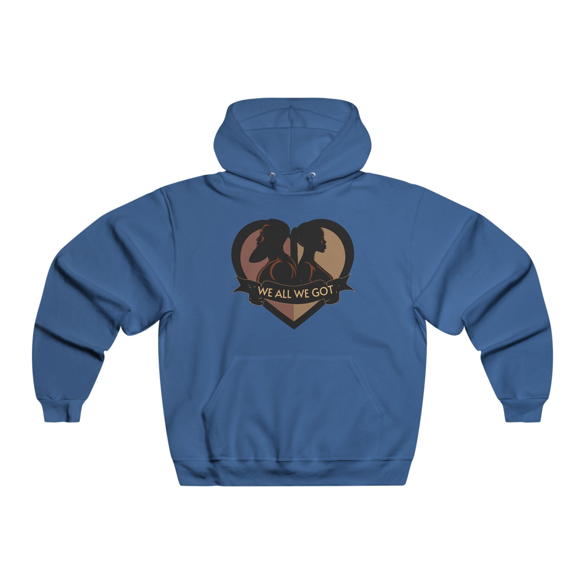 We All We Got Heart Hoodie — Silhouette Couple Graphic Sweatshirt